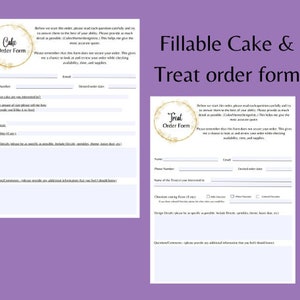 Fillable Cake and Treat order form