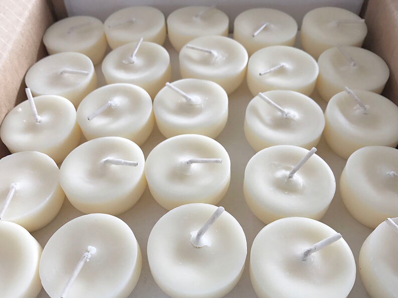 100 Tealights BULK Candles made from Rice Bran Wax & Fair Etsy 日本