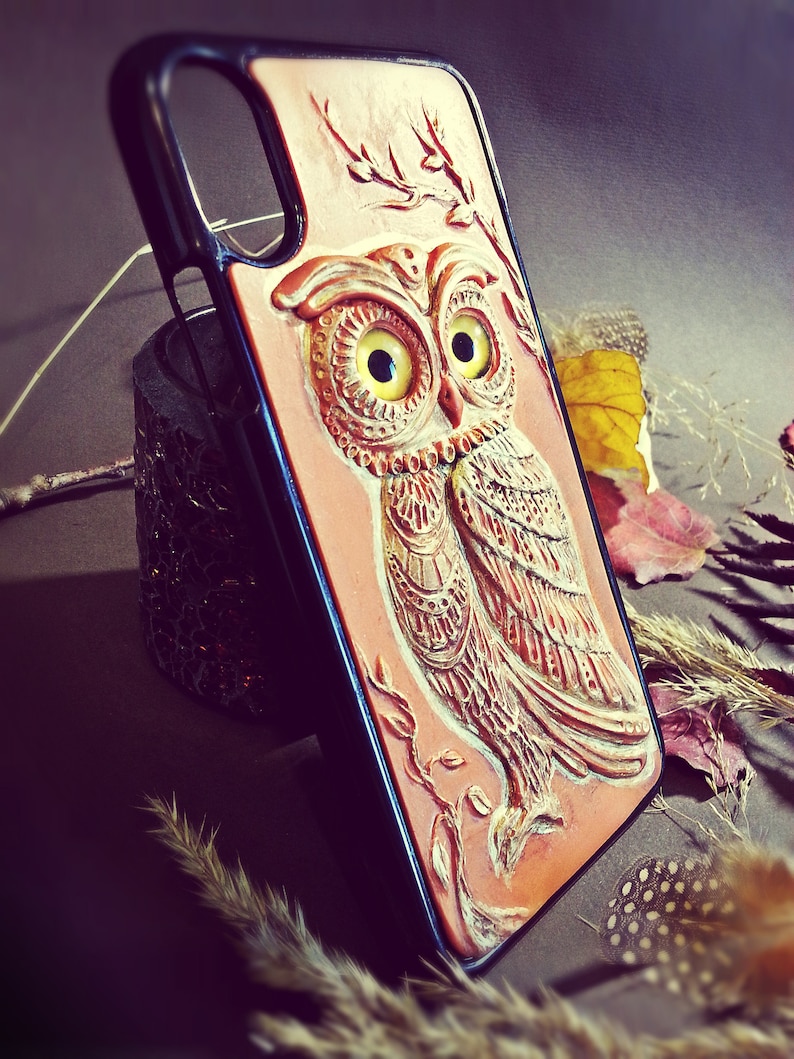 iPhone X Owl Case For Iphone X animal polymer clay eagle-owl Hard Plastic Case