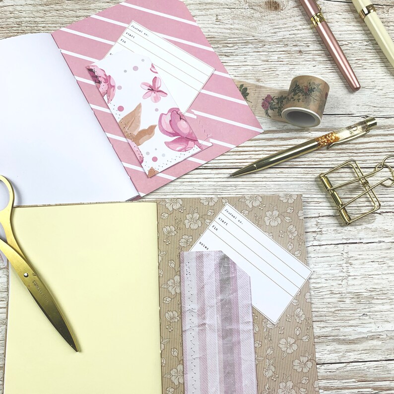 Diario creativo sottile con carte speciali Taccuino da viaggio con carta Kraft, pergamena, gelso, carta fatta a mano Diario spazzatura di varie dimensioni immagine 7