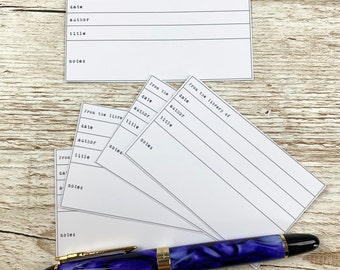 Library Style Journal Index Cards - Cards and Stickers for Journals