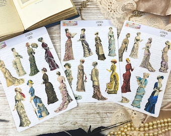 1880s Victorian Sticker Sheets Vintage Antique Stickers Journal Junk Journal Scrapbooking Planners
