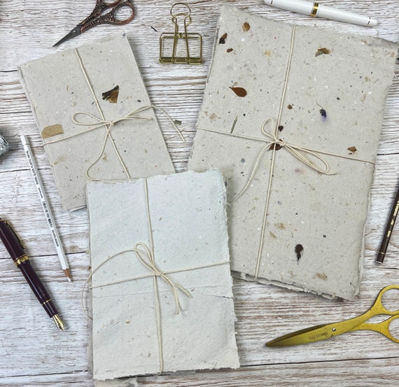 A4 Mulberry Paper Sheets Handmade Natural Brown Craft Scrapbook Cards Art  Sheet