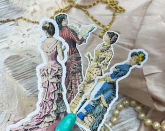 Victorian Lady Stickers | 1880s Fashion Ephemera for Junk Journals