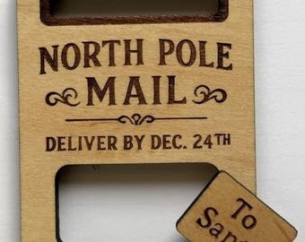 Santa's Letter Traditional Christmas Ornament: Wooden Holiday Tree Decoration, Handmade Laser Engraved Ornament