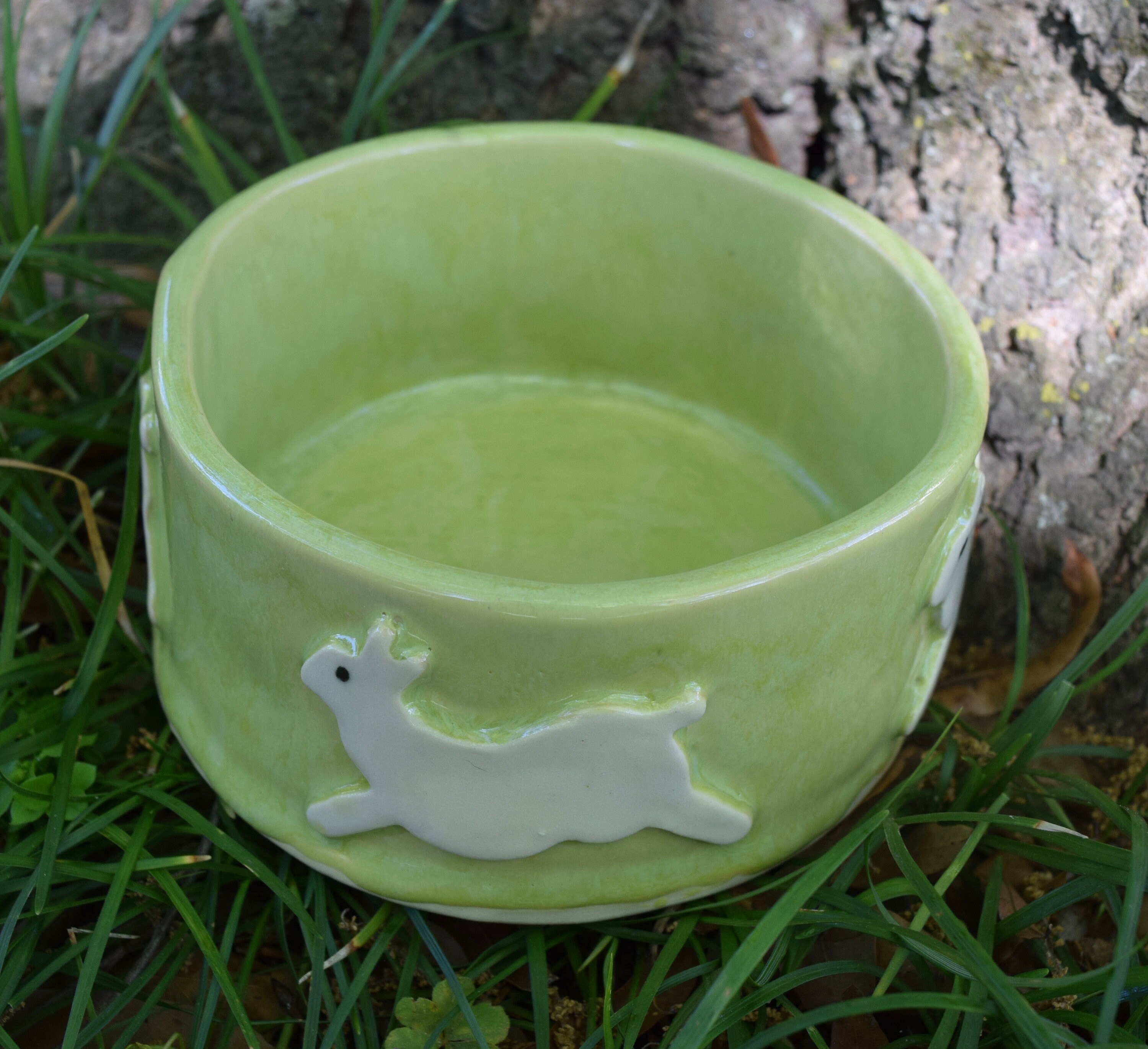 Ceramic Bunny Pet Bowl Bunny Lover Bowl Rabbit Food Bowl Etsy