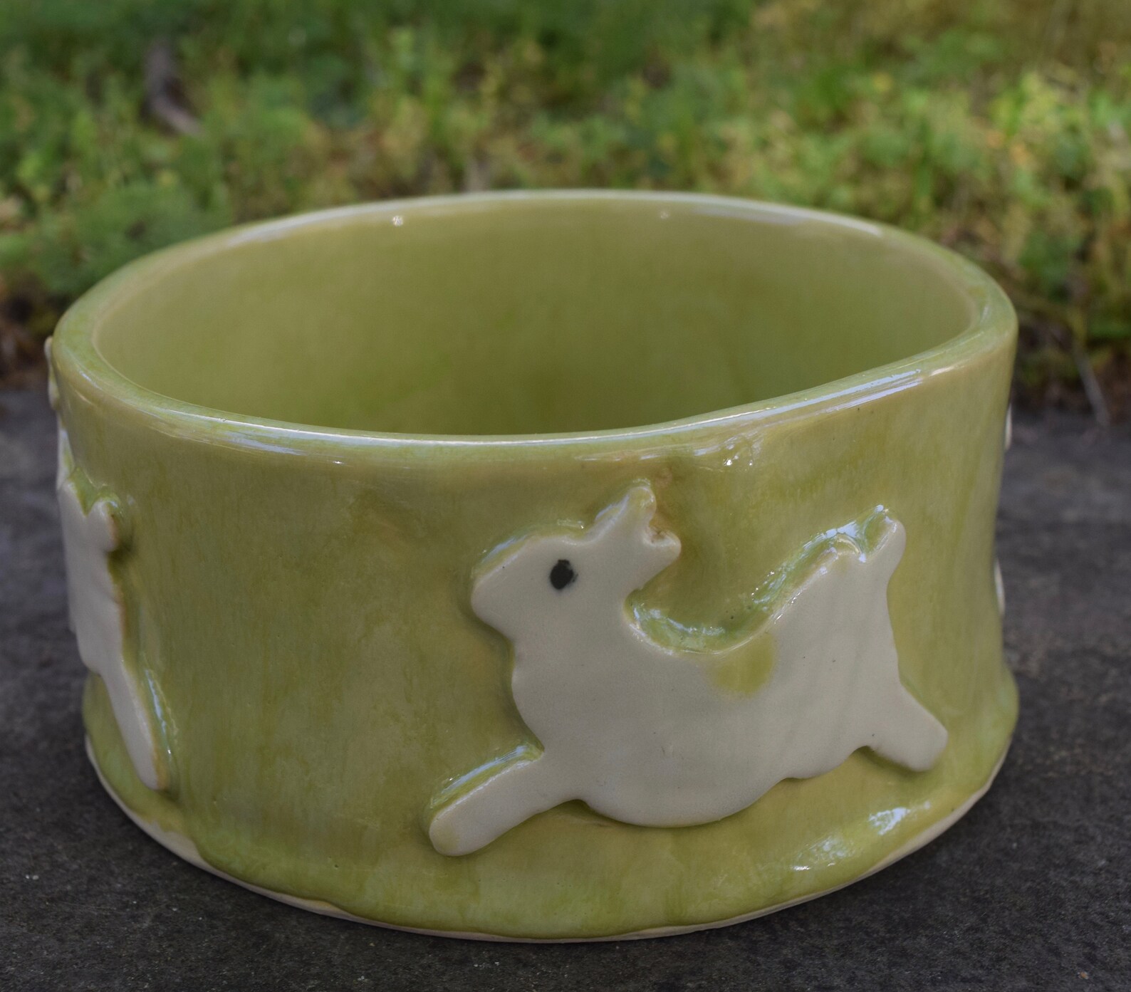 Ceramic Bunny Pet Bowl Bunny Lover Bowl Rabbit Food Bowl Etsy