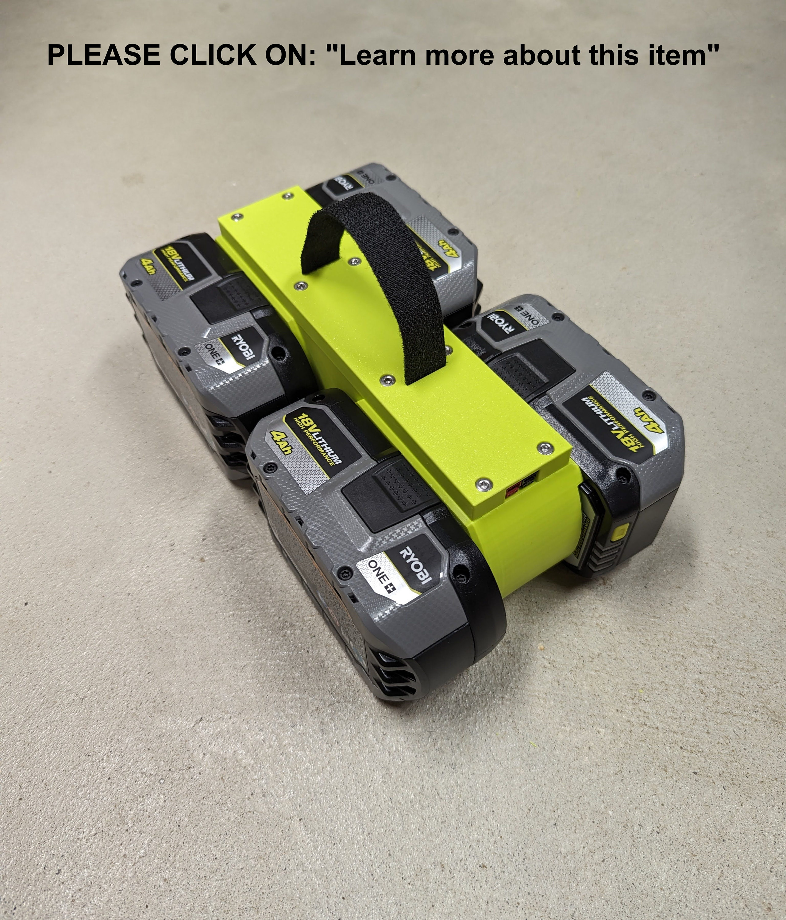 18v Quad Battery Adapter Wired to 18v Tools, Compatible With Ryobi