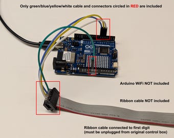 Arduino to baseball scoreboard control cable