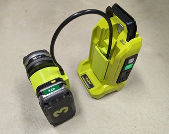 18v dual battery adapter wired to 40v tools, compatible with Ryobi