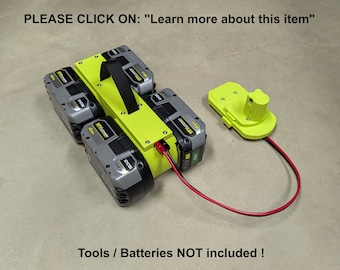 18v quad battery adapter wired to 18v tools, compatible with Ryobi