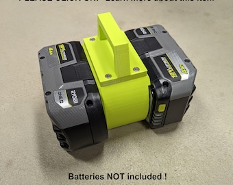 18v dual battery storage-carrying case, compatible with Ryobi