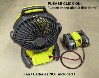 18v dual battery adapter wired to 18v tools, compatible with Ryobi