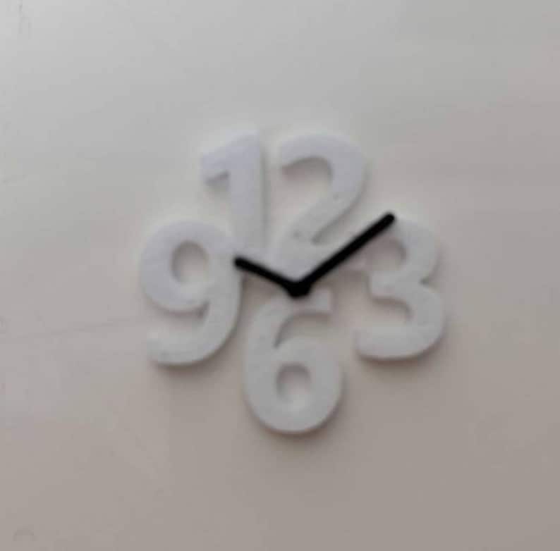 Miniature Dolls House Accessories White Decorative Wall Clock 1:12th scale size 