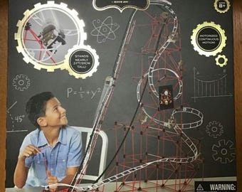 Roller Coaster F.A.O Schwarz Childrens Roller Coaster Kit 753 Piece with Motorised Continuous Motion, Engineer a Custom Made Roller Coaster