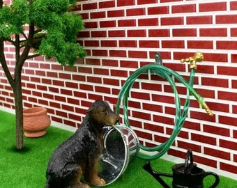 Melody Jane Puppenhaus Miniatur Gartenschlauch – 1:24 Maßstab, Wandmontage