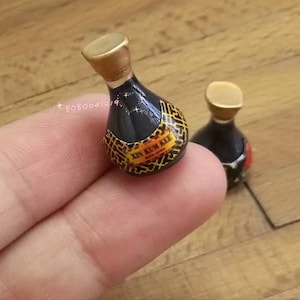 Miniature Dollhouse Accessories Bottle of Soy Sauce Chinese Sauce 1/12th miniature scale miniature size
