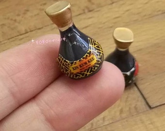 Miniatur Puppenhaus Zubehör Flasche Sojasauce Chinesische Sauce 1/12 Miniaturgröße
