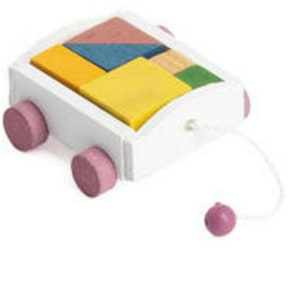 Miniature Dollhouse Accessories Pull-Along Wagoon with Blocks 1/12th Scale Miniature Size
