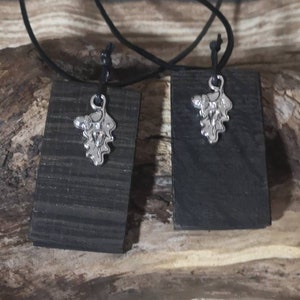 Ancient Bog Oak Dog Tag Pendant.5k+ Yrs Old.Gift.5 year Anniversary