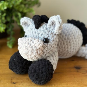 READY TO SHIP- Donkey Plush | 14” Plush Crochet Donkey | Baby Shower Gift | Animal Stuffie | Baby Gift | Donkey Plushie | Donkey Lovie
