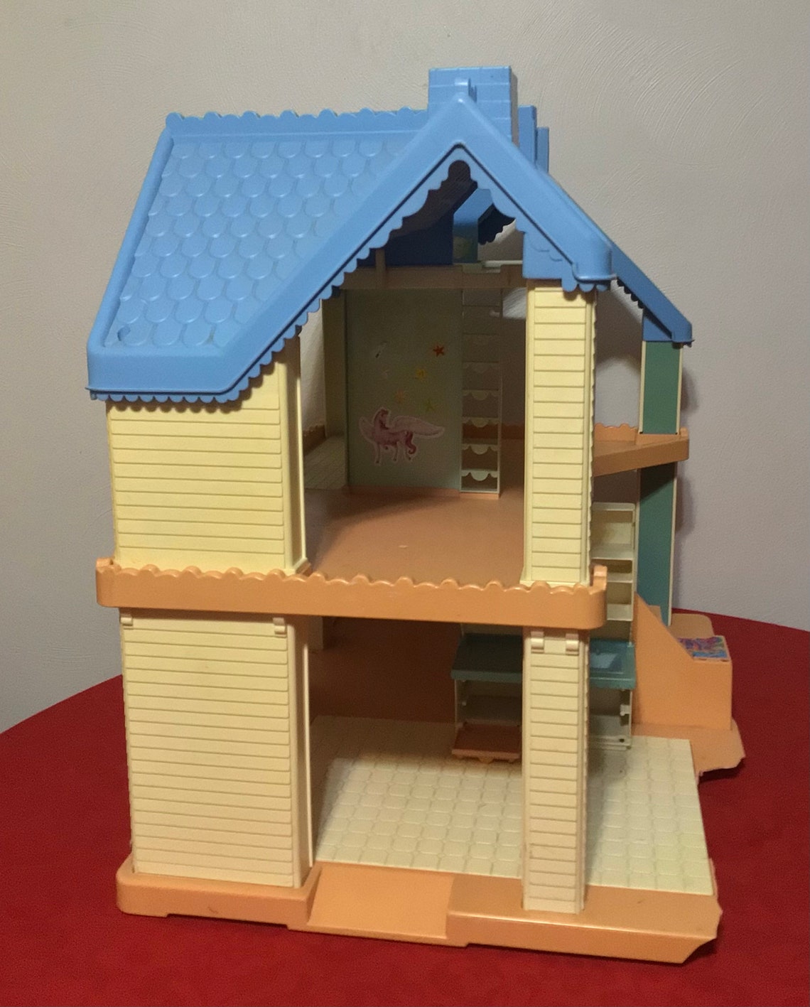 Vintage 1991 Playskool Victorian Dollhouse Family Nursery Etsy