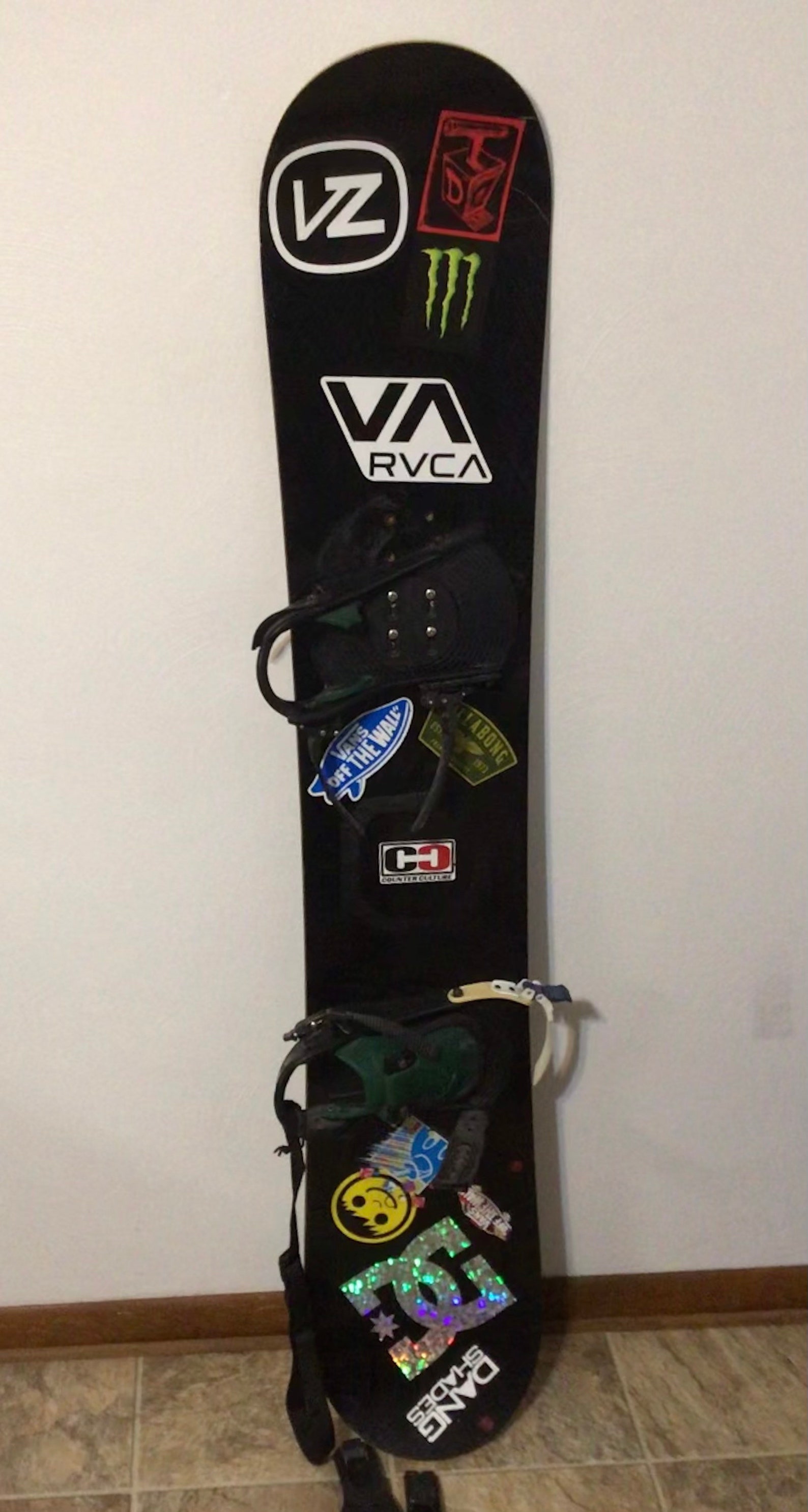 Vintage Early Model GNU Black Snowboard 156cm W/ Bindings 61 Etsy