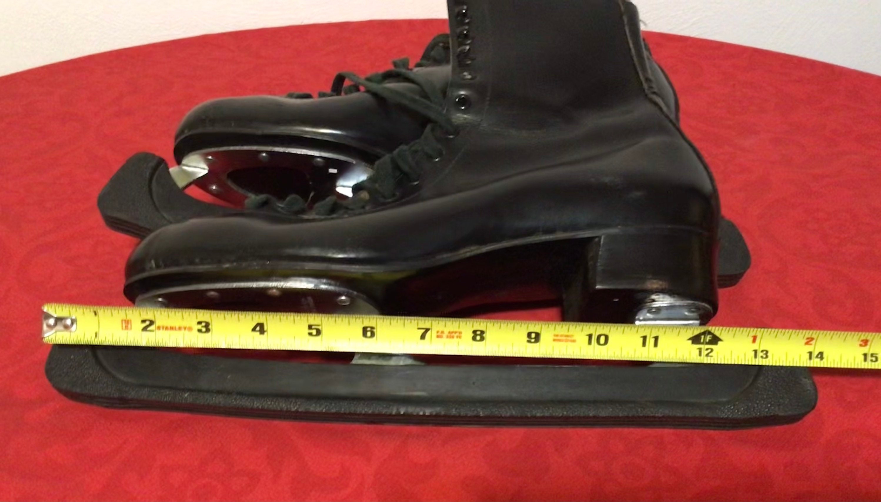 Vintage CCM Mens Black Leather Hockey Skates Sterling Blades Etsy