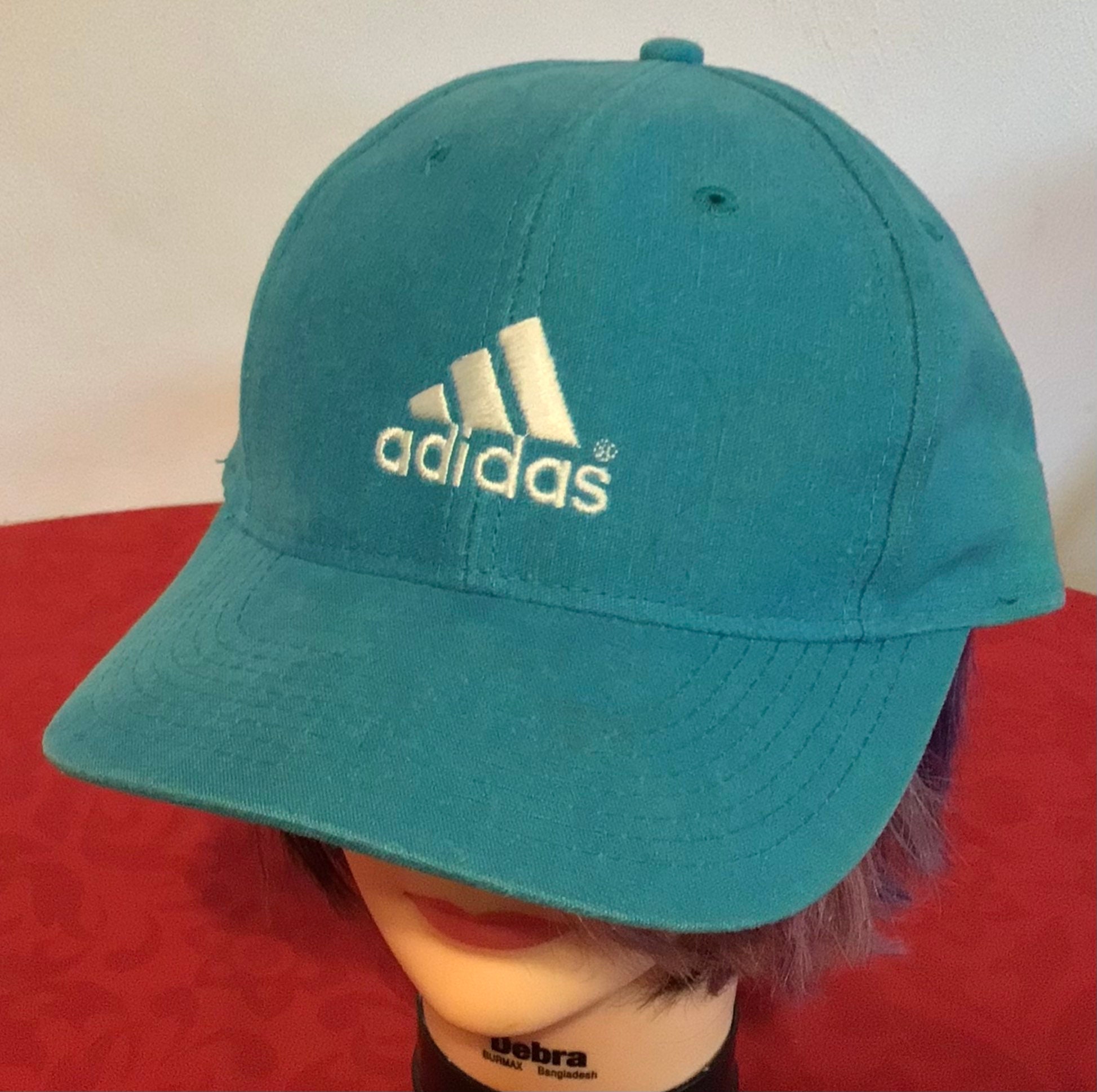 Vintage Adidas Snapback Sewn Logo Aqua 