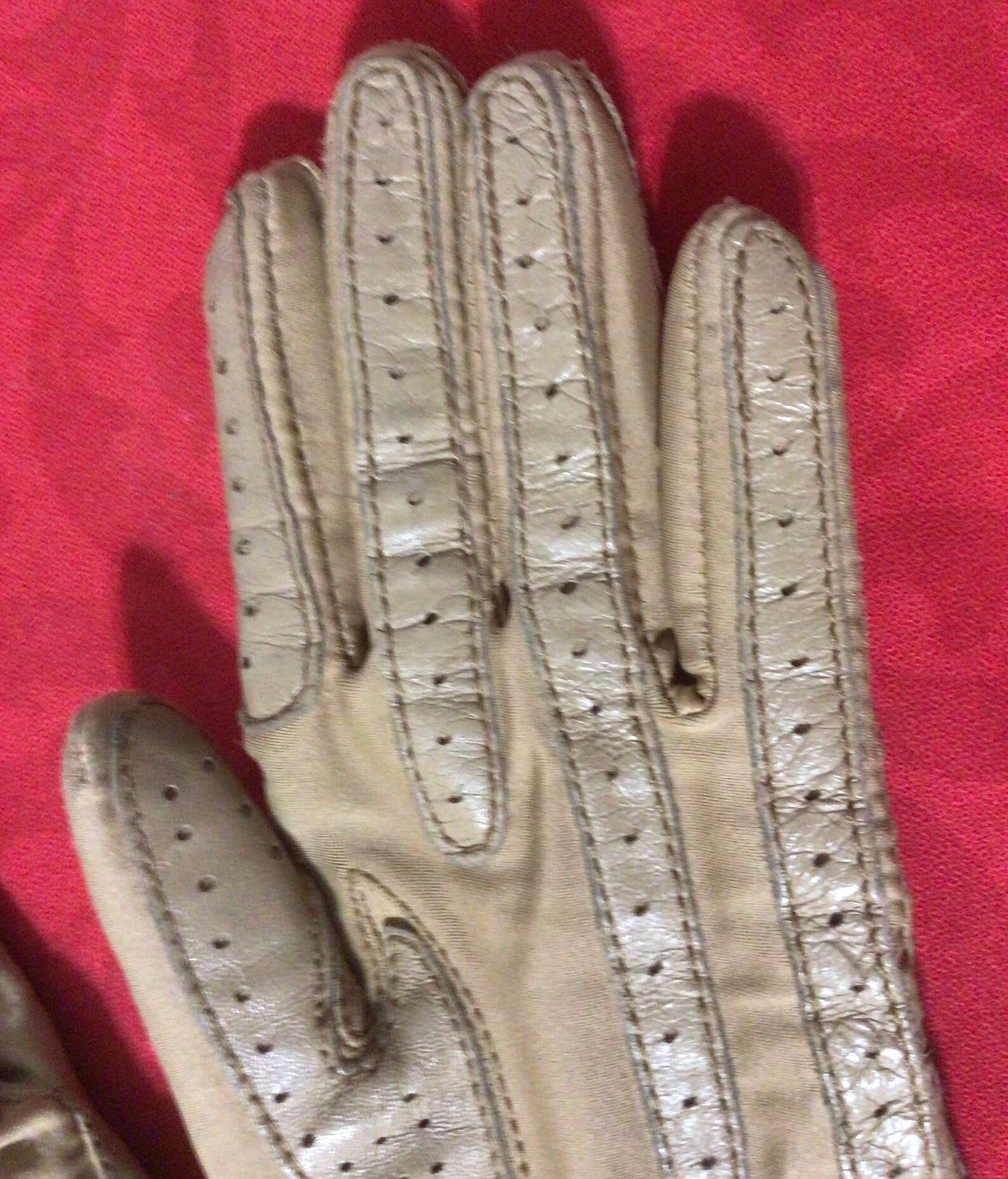 Vintage ISOTONER Aris Womens Brown Lined Gloves Driving One Etsy