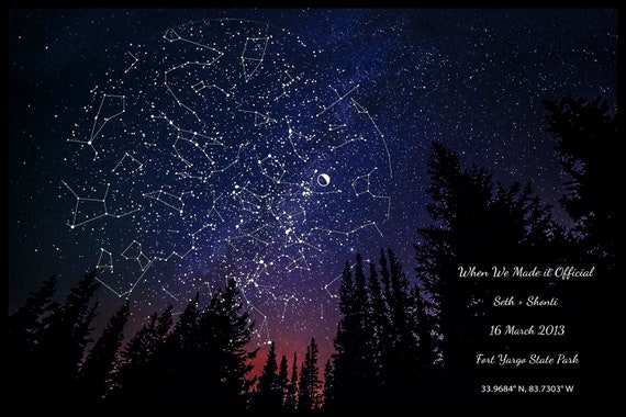 Night Sky Star Chart