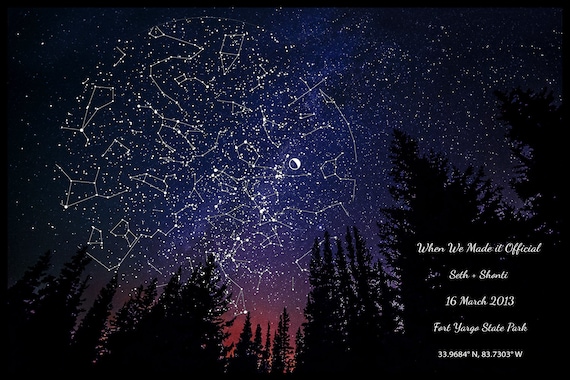 Night Sky Star Chart