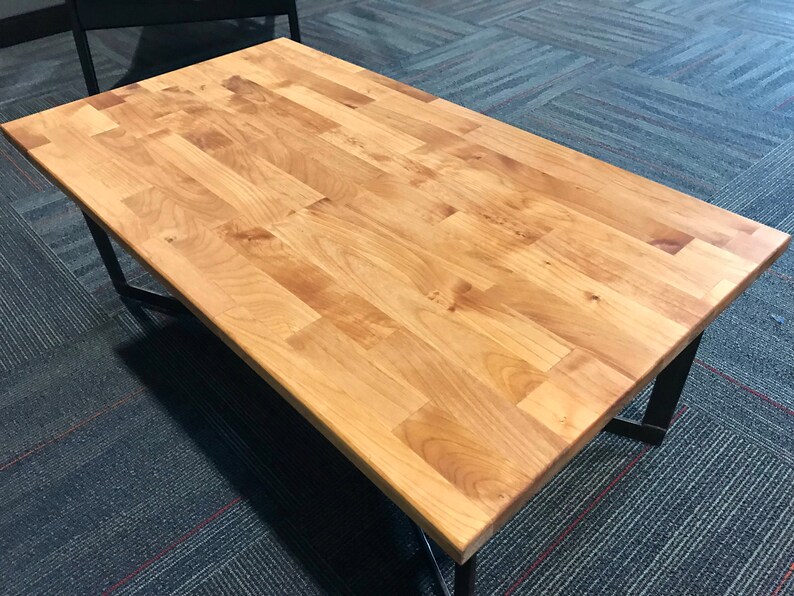 New Modern Butcher Block Coffee Table Etsy