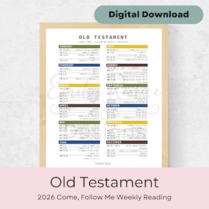 Altes Testament folge mir nach 2026 Wochenplan | LDS Studienführer | Druckbares PDF