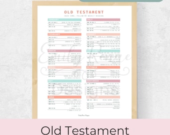 Old Testament Come, Follow Me 2026 Weekly Reading Schedule | LDS Study Guide | Printable PDF | Home & Church Use