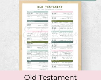 Old Testament Come, Follow Me 2026 Weekly Reading Schedule | LDS Study Guide | Printable PDF | Home & Church Use