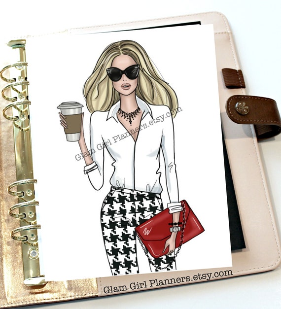 Planner Dashboard Fashion Girl Planner Insert A5 Insert Etsy