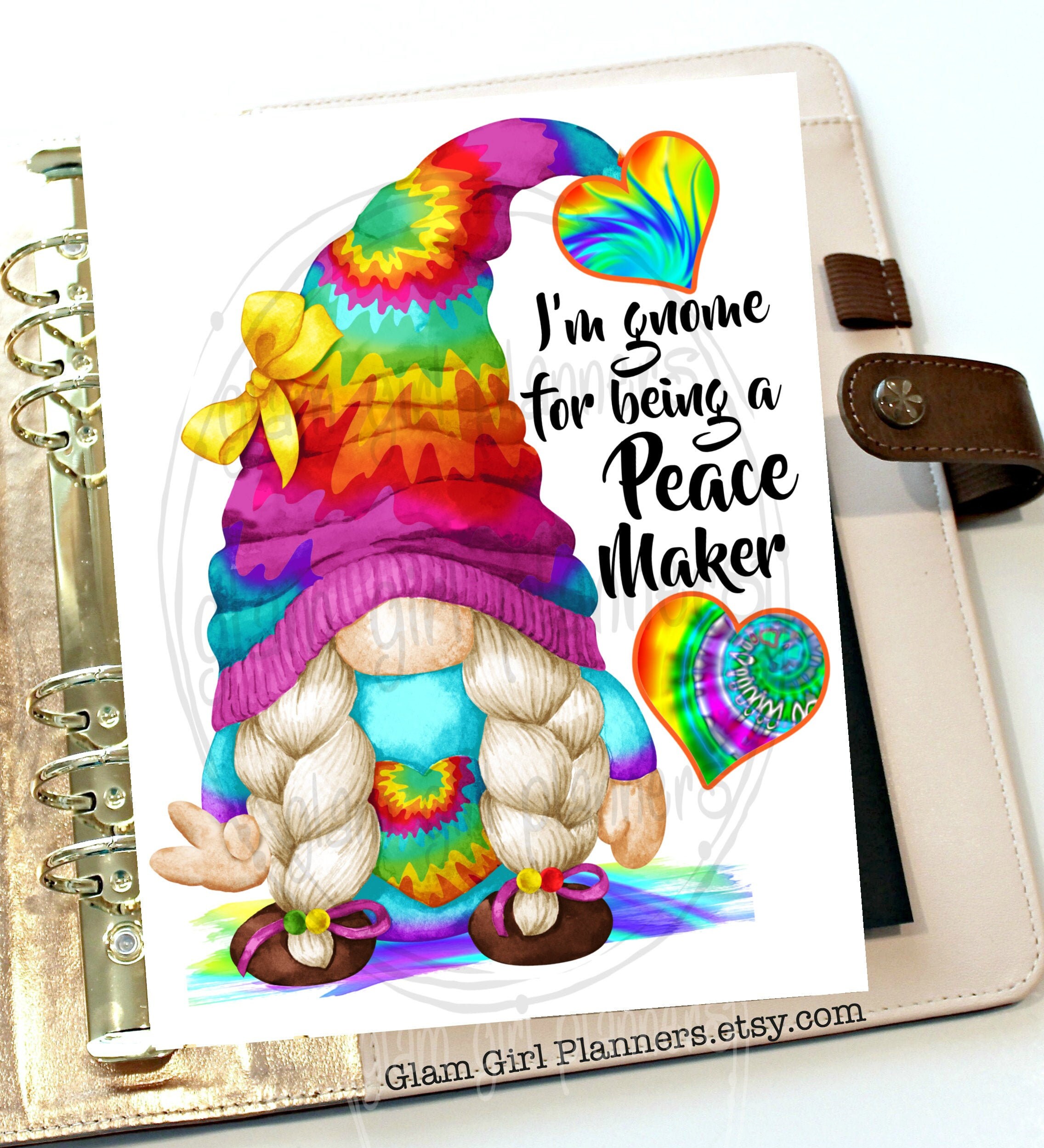 Hippie Gnome Planner Dashboard Insert Gnome Planner Cover Etsy