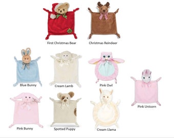 Personalized animal lovey blanket, baby lovey, personalized baby gift, baby blanket animal lovey, newborn lovey, baby lovie, Easter blanket