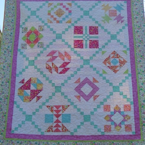 homemade handmade quilt, pastel quilt for girls, twin quilt, twin bedding, quilt pink and white, girls room decor, girls quilt twin