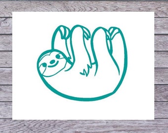 Sloth Decal for Tumbler | Sloth Car Decal | Sloth Cup Decal | Funny Decals | Sloth Kids Tumbler Decal | Cute Sloth Decal | Sloth Sticker