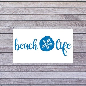 Beach life decal | Sand dollar decal | Summer decal | Beach decal | vinyl car decal