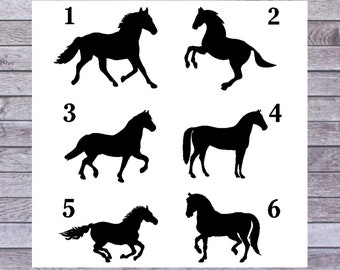 Horse Vinyl Decal, Horse Sticker, Horse Decal, Horse Tumbler Decal, Horse Laptop Decal,  Cup Decal, Horse Lunch Box Decal, Car Decal