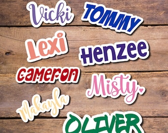 Personalized Name Sticker, Custom Name Label, Kids Name Sticker, Water Bottle Name Stickers, Laptop Sticker, Tumbler Sticker, Back to School