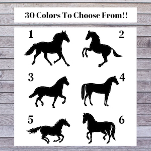 Horse Vinyl Decal, Horse Sticker, Horse Decal, Horse Tumbler Decal, Horse Laptop Decal,  Cup Decal, Horse Lunch Box Decal, Car Decal