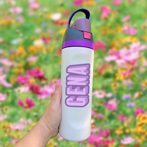 Water Bottle Name Sticker, Custom Name Label for Laptops, Waterproof Sticker, Back to School Labels, Luggage Sticker, Dishwasher Safe