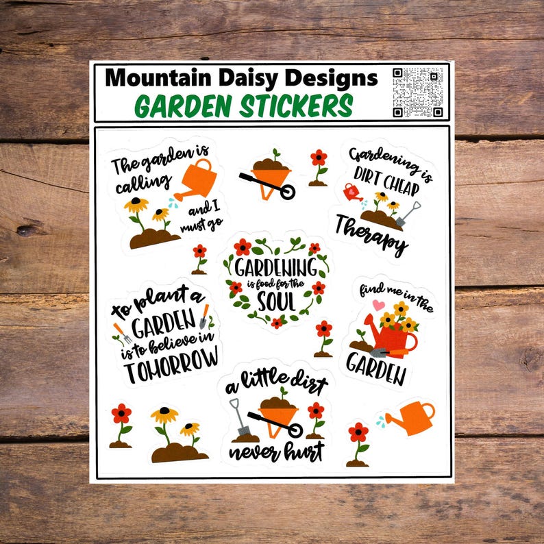 Garden sticker sheet