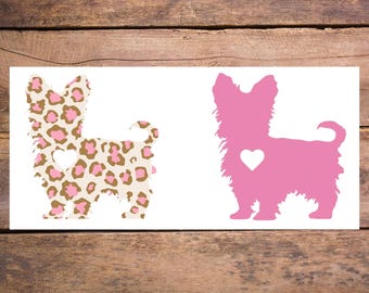 Yorkie Decal, Yorkie Dog Decal,  Yorkshire Terrier Decak, Yorkie Tumbler Decal, Yorkie Mom Gift, Love my Yorkie sticker, Pet Decal