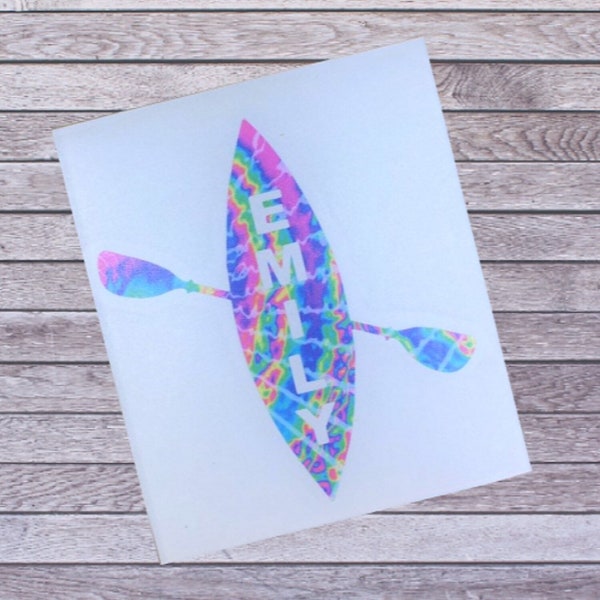 Kayak Name Sticker Etsy