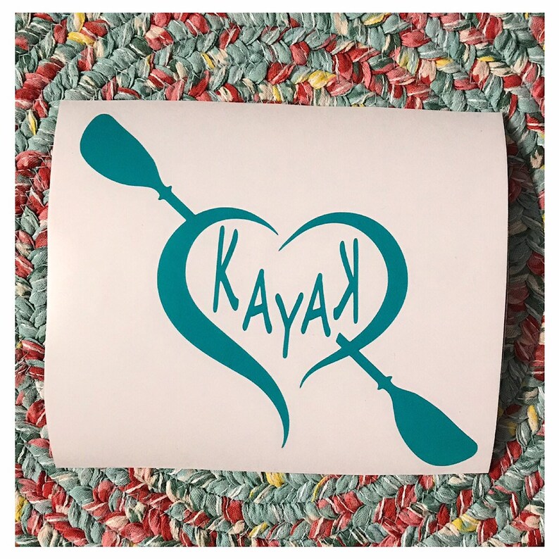 Kayak car decal Kayak Sticker Love to Kayak decal sticker Etsy